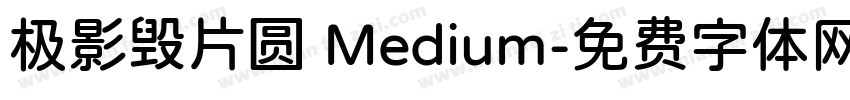 极影毁片圆 Medium字体转换